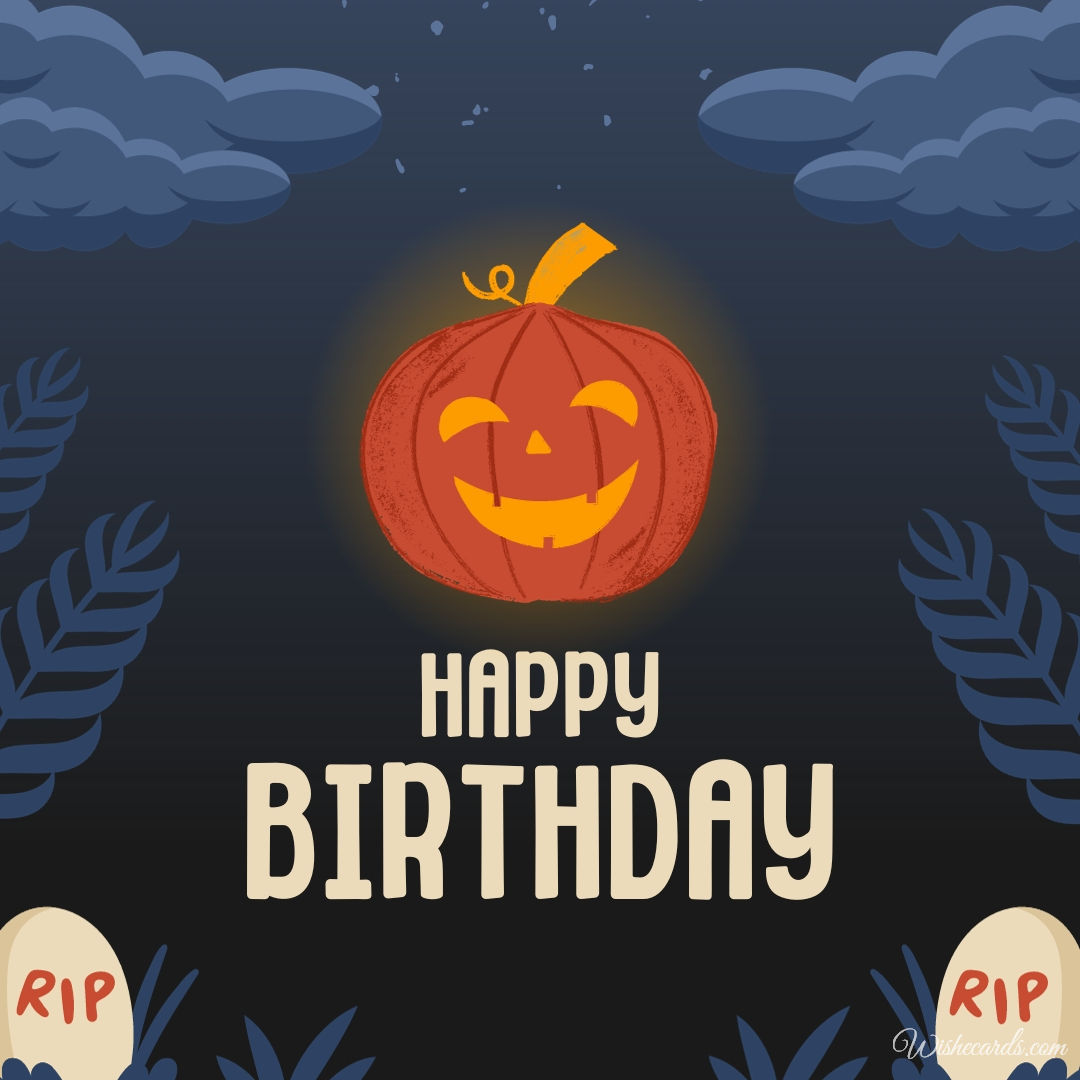 Halloween Themed Birthday Card