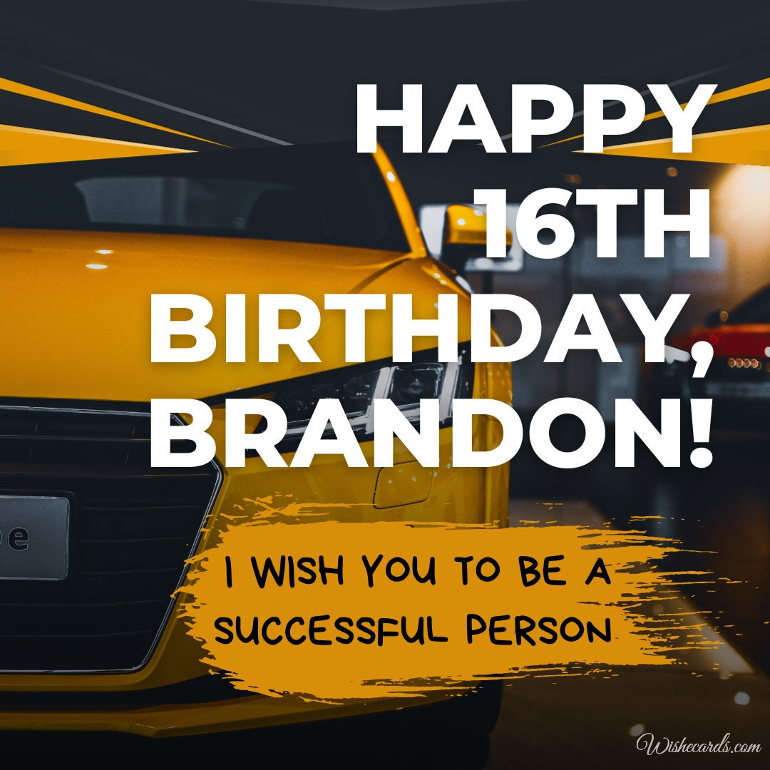 Happy 16th Birthday Brandon
