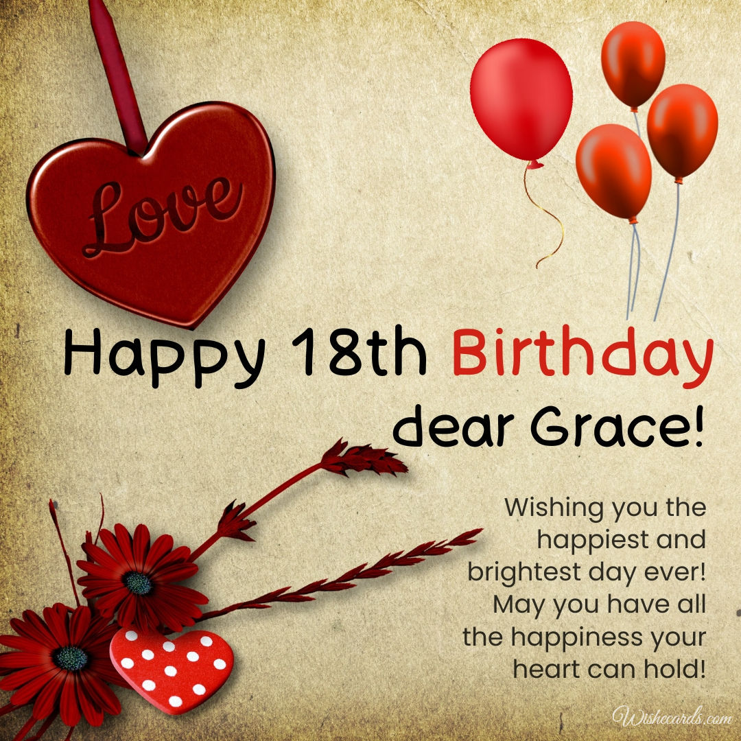 Happy 18th Birthday Grace