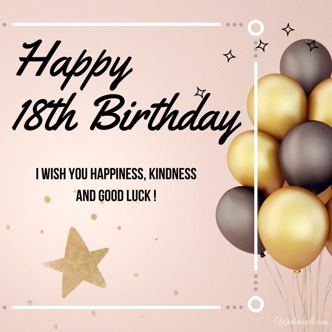 Happy 18th Birthday Wish Ecard