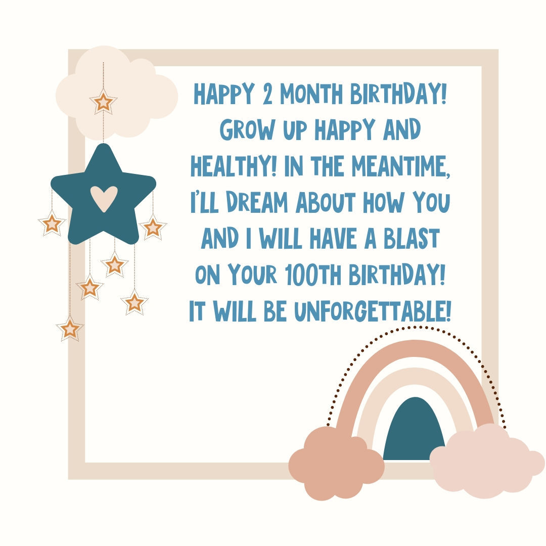 Happy 2 Month Birthday Wish