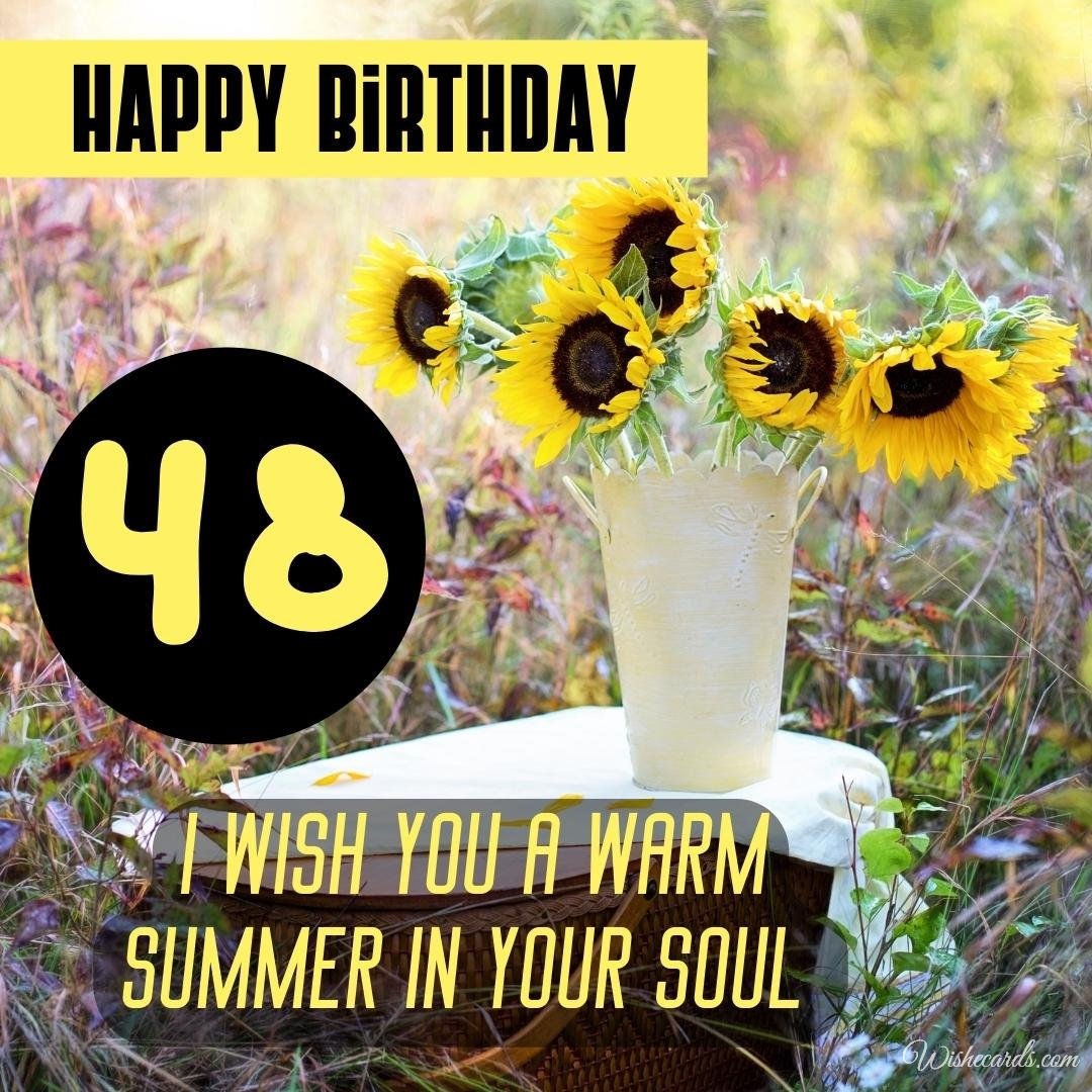 Happy 48th Birthday Wish Ecard