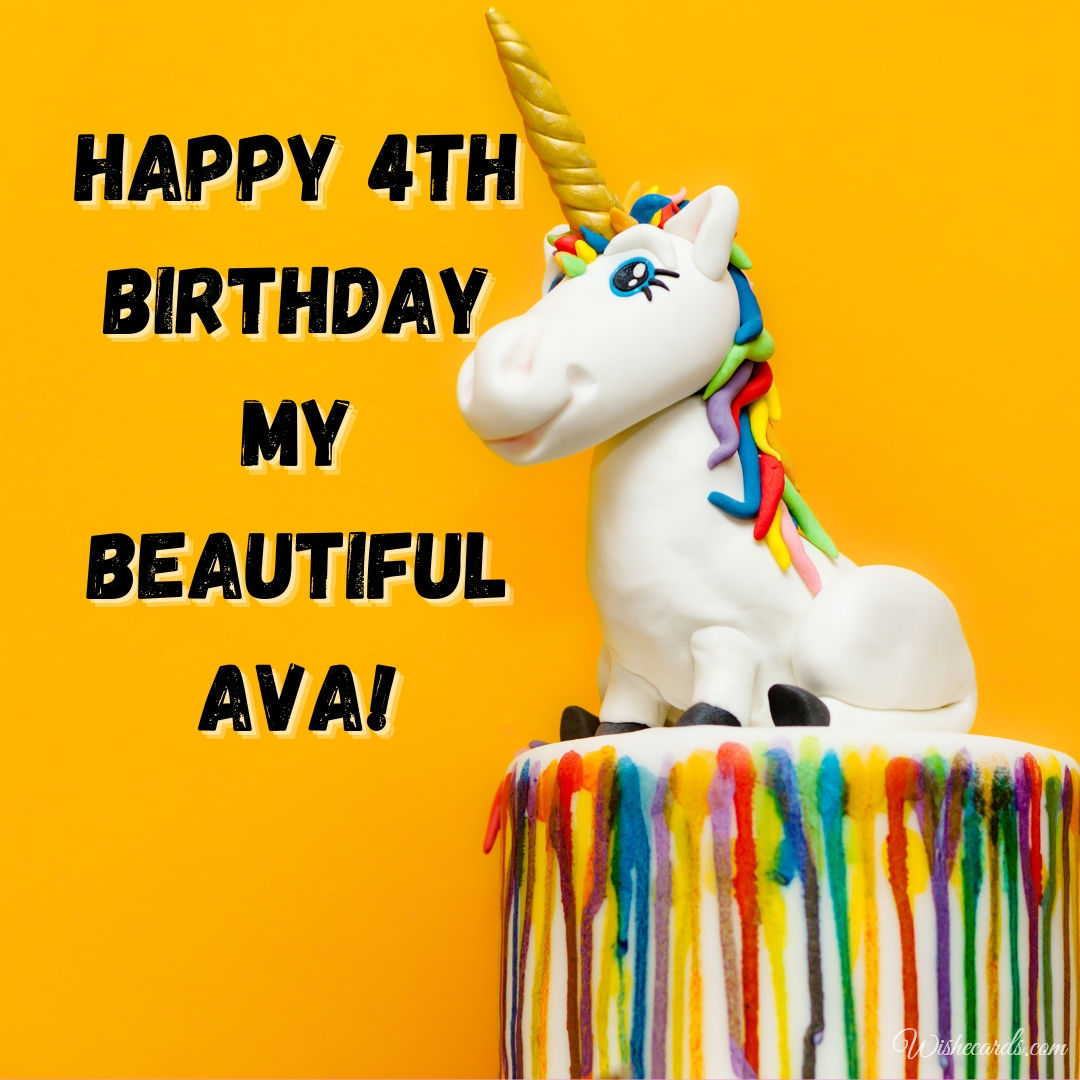 Happy 4th Birthday Ava