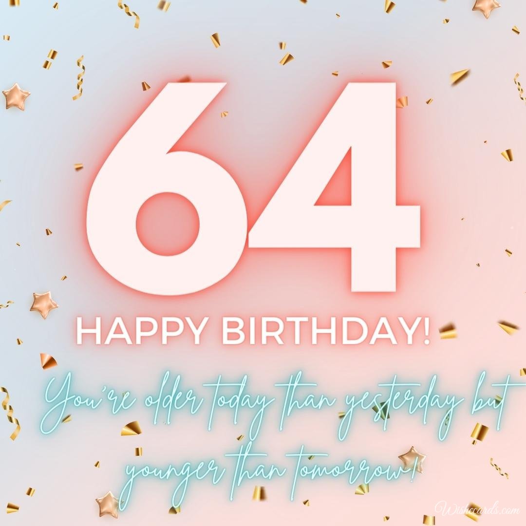 Happy 64th Birthday Card