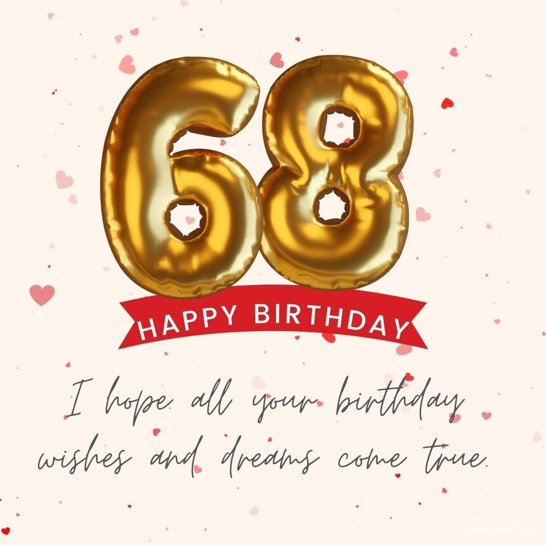 Happy 68th Birthday Card