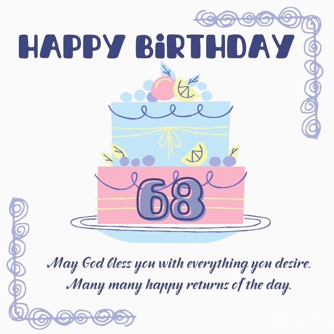 Happy 68th Birthday Wish Ecard