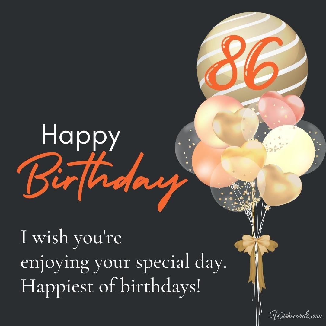 Happy 86th Birthday Wish Ecard