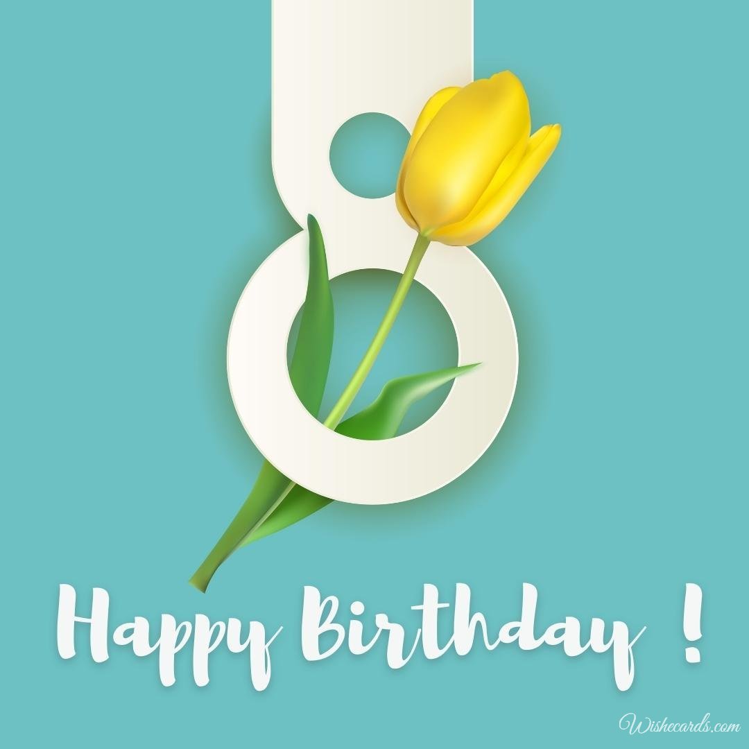 Happy 8th Birthday Wish Ecard