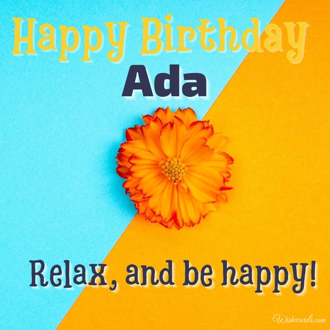 Happy Bday Ecard for Ada