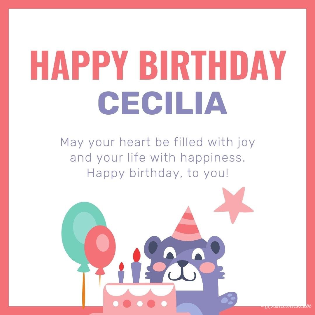 Happy Bday Ecard for Cecilia