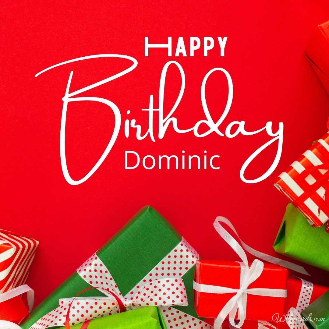 Happy Bday Ecard for Dominic