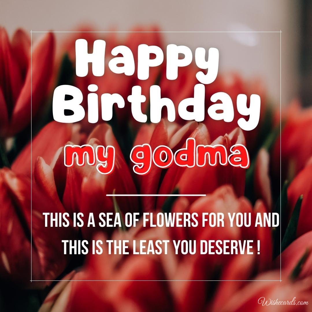 Happy Bday Ecard for Godmother