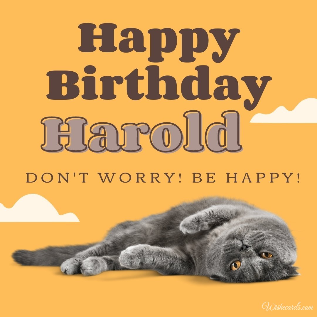 Happy Bday Ecard for Harold