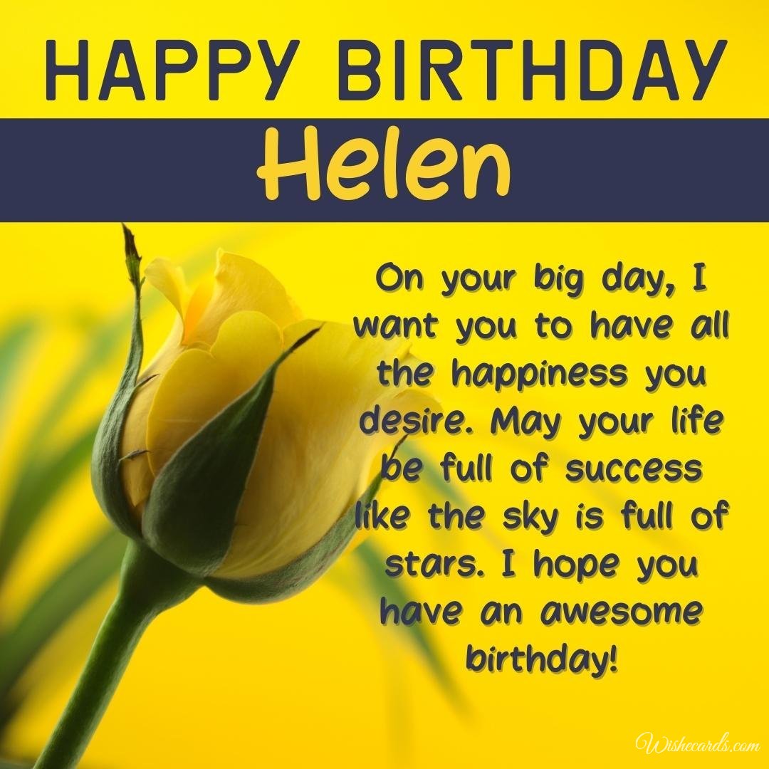 Happy Bday Ecard For Helen