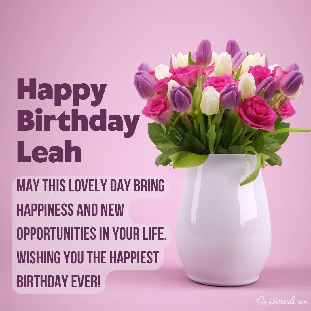 Happy Bday Ecard For Leah