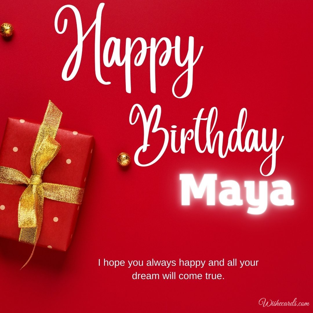 Happy Bday Ecard For Maya
