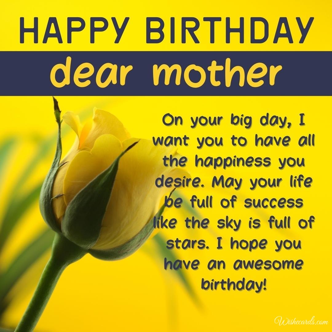 Happy Bday Ecard For Mum