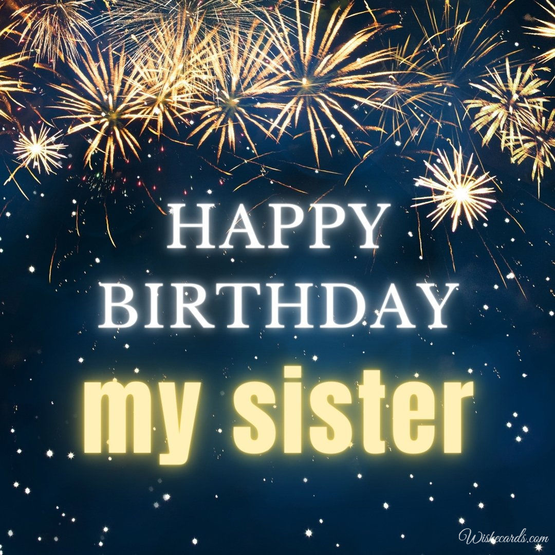 Happy Bday Ecard for Sister