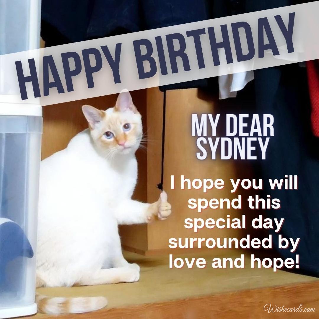 Happy Bday Ecard For Sydney