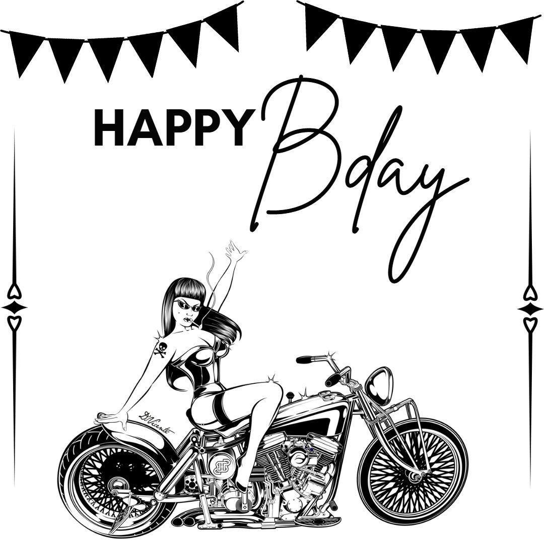 Happy Bday Ecard to Biker