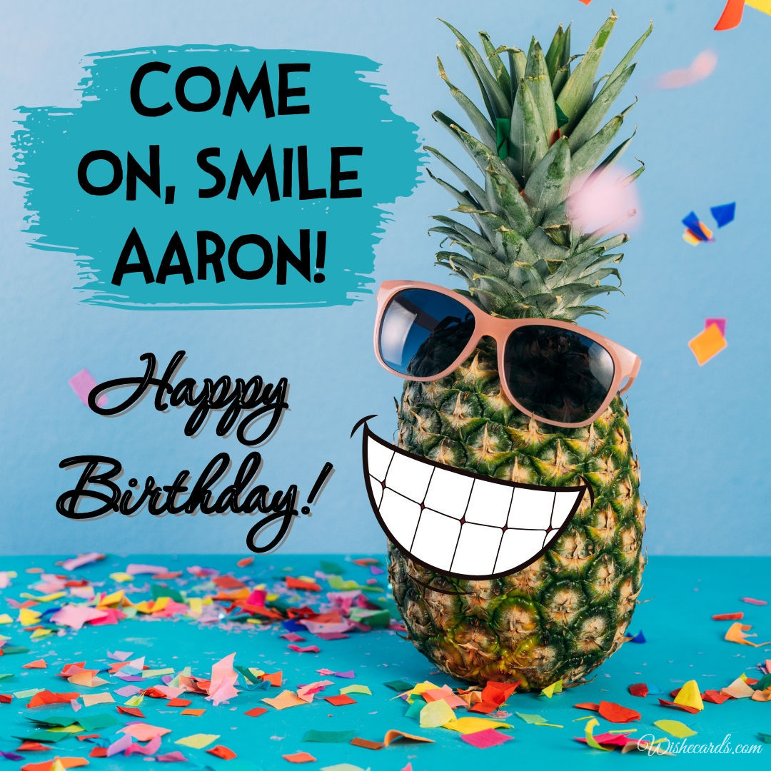 Happy Birthday Aaron Funny Image