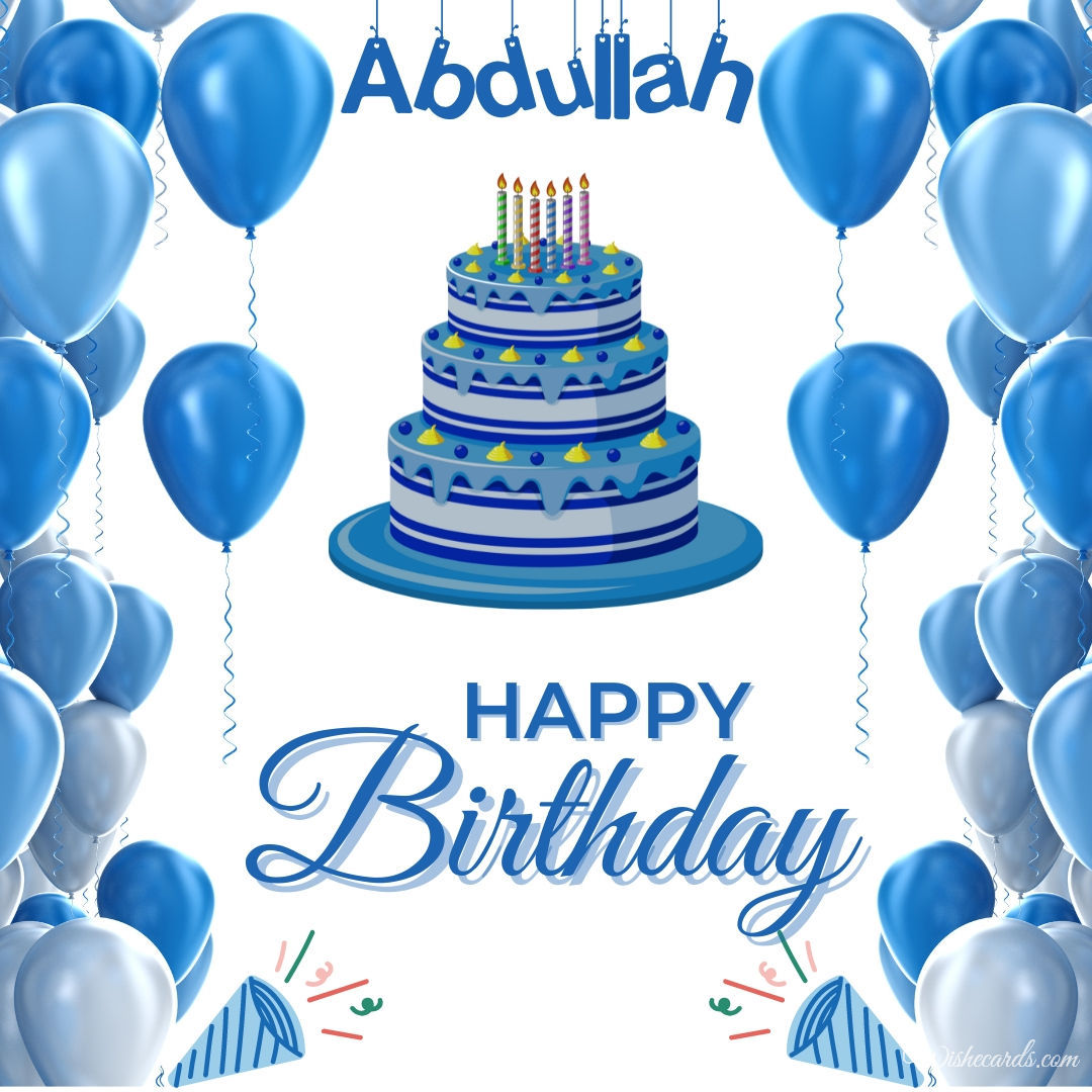 Happy Birthday Abdullah Cake Pic