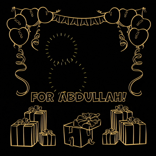 Happy Birthday Abdullah Gif