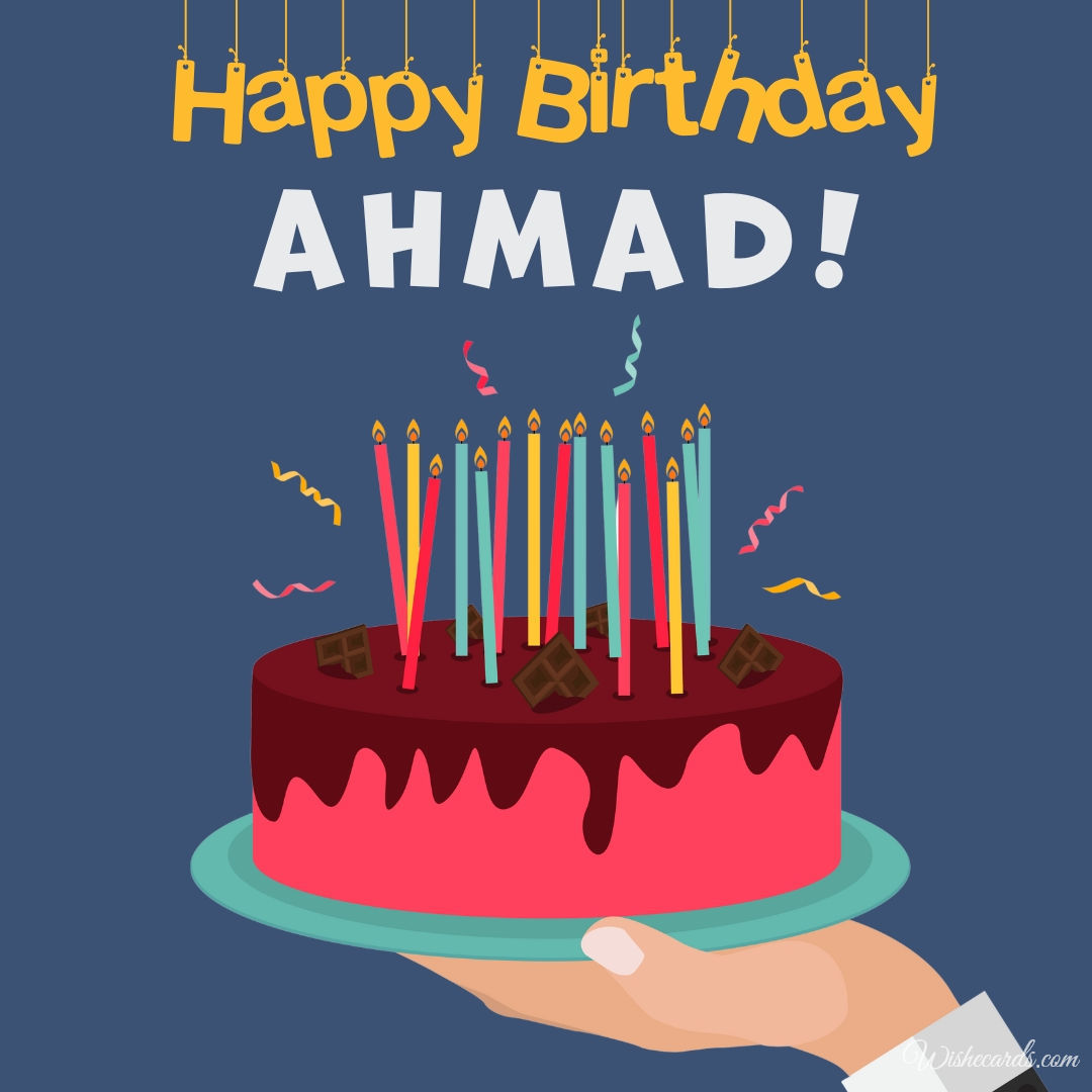 Happy Birthday Ahmad Cake Pic