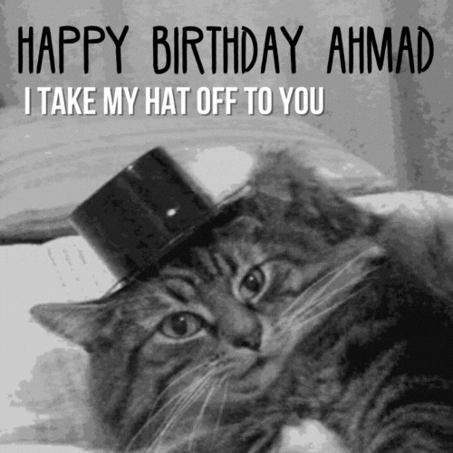 Happy Birthday Ahmad Gif
