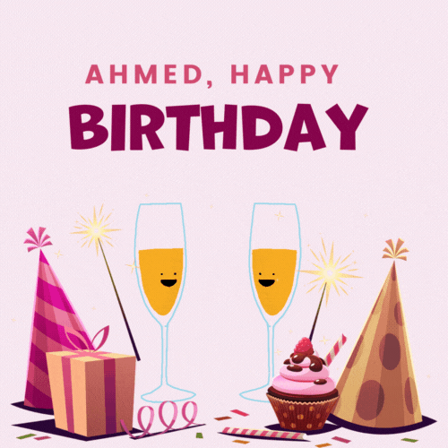 Happy Birthday Ahmed Gif