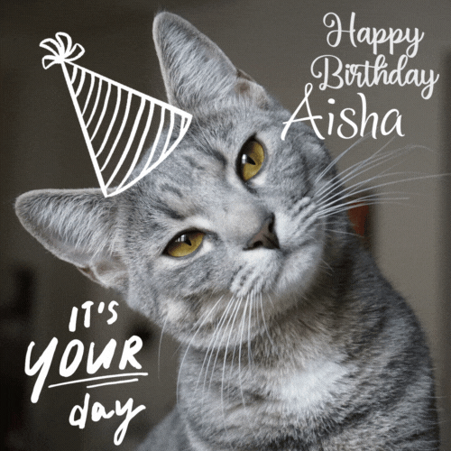 Happy Birthday Aisha Gif