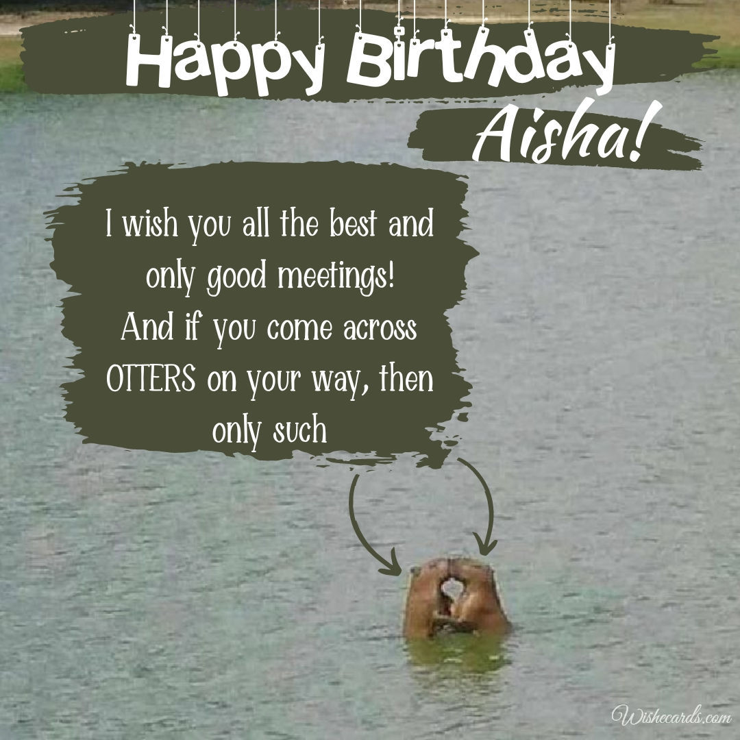 Happy Birthday Aisha