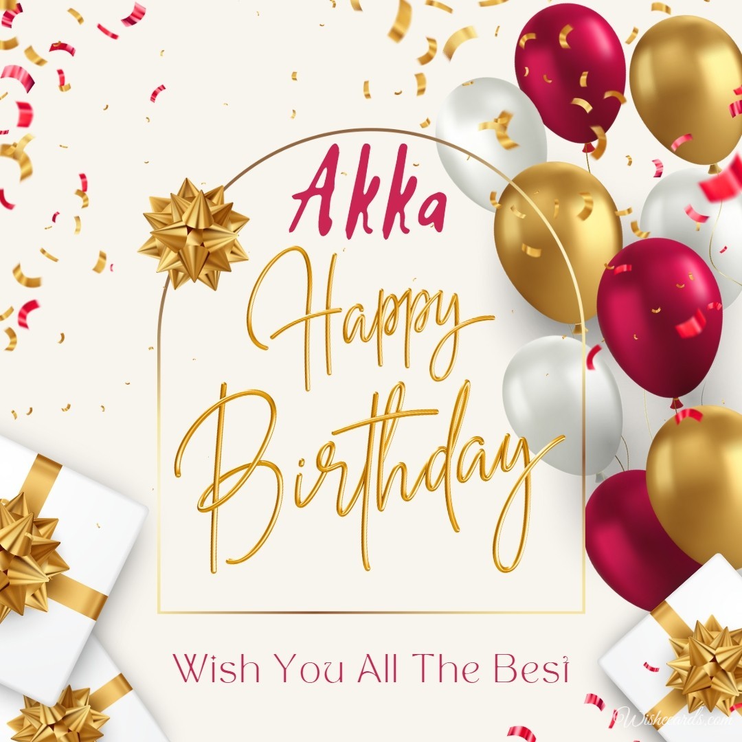 Happy Birthday Akka in English