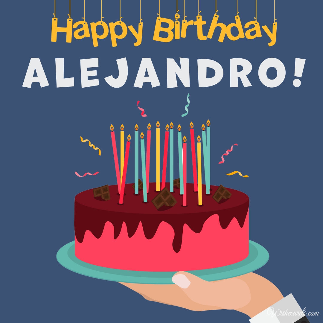 Happy Birthday Alejandro Cake