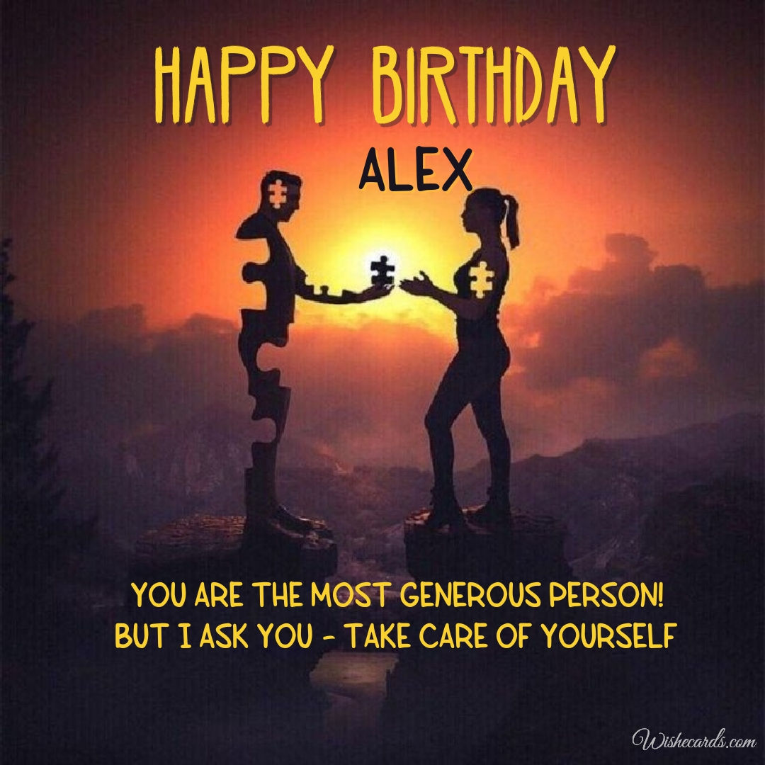 Happy Birthday Alex Card