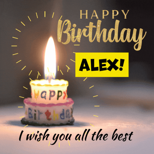 Happy Birthday Alex Gif