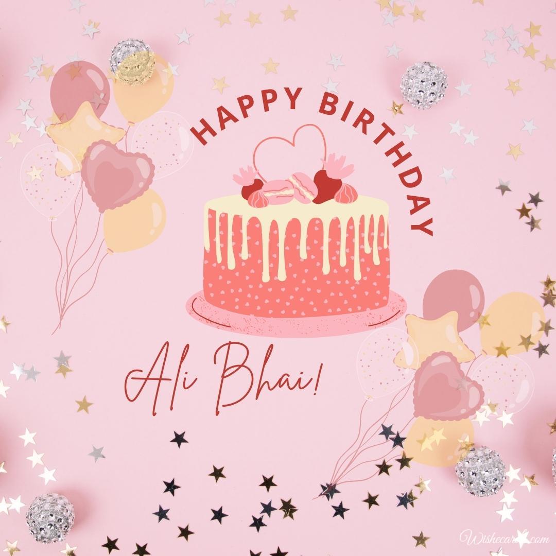 Happy Birthday Ali Bhai Cake Pic