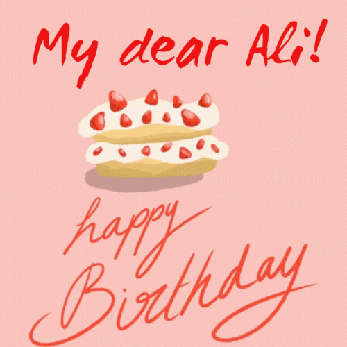 Happy Birthday Ali Cake Gif