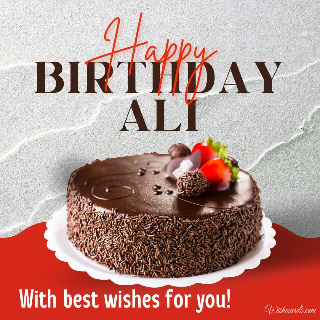 Happy Birthday Ali Name Cake