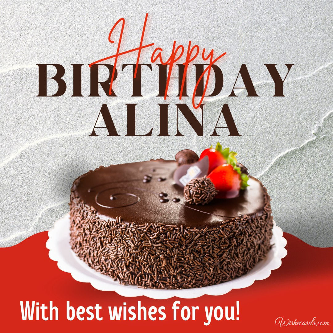 Happy Birthday Alina Cake Image