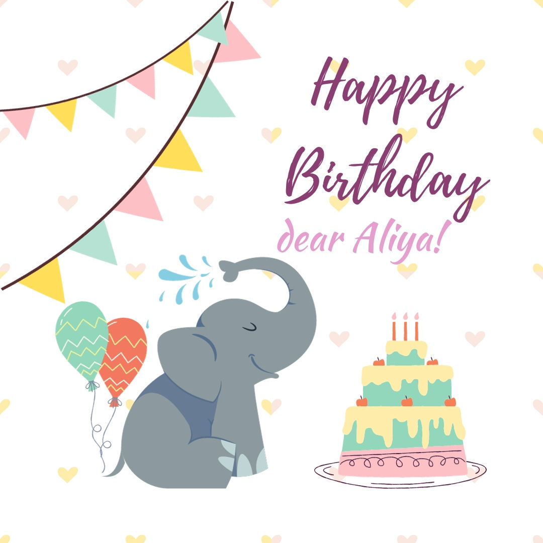 Happy Birthday Aliya Cake