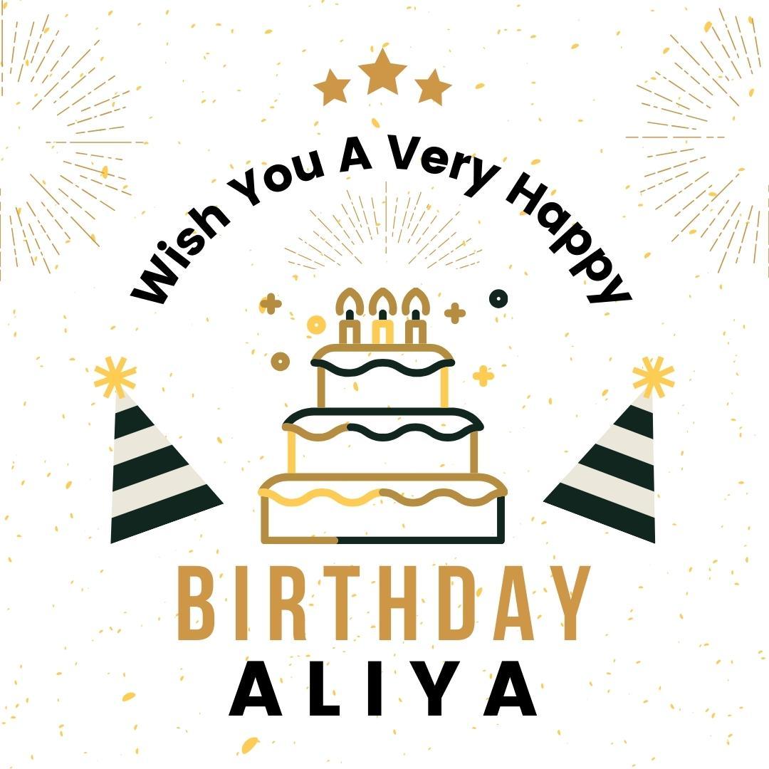 Happy Birthday Aliya Name Cake