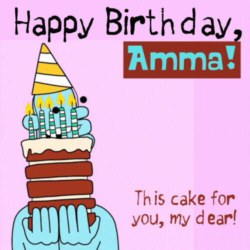 Happy Birthday Amma Card