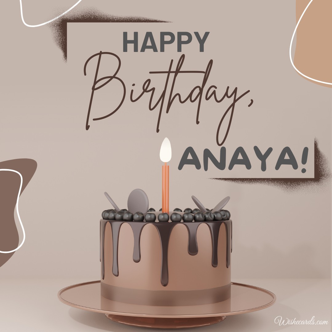 Happy Birthday Anaya Cake Image