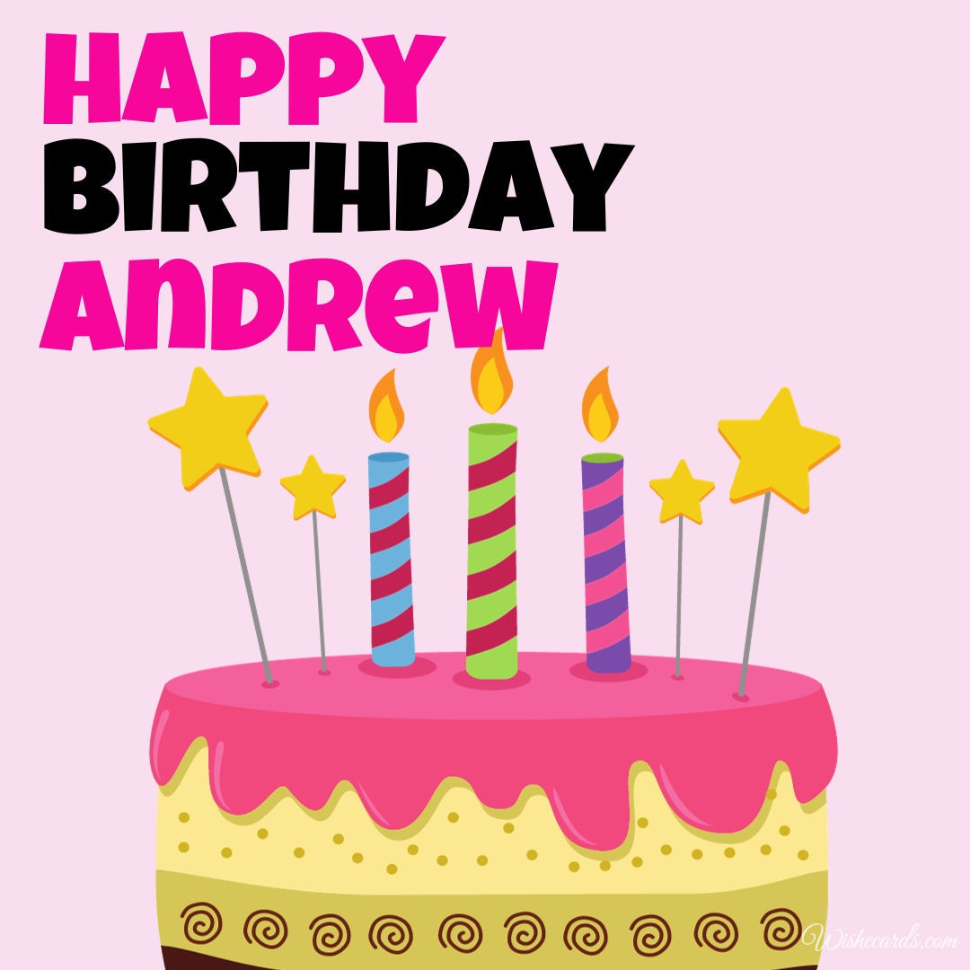 Happy Birthday Andrew Cake Image