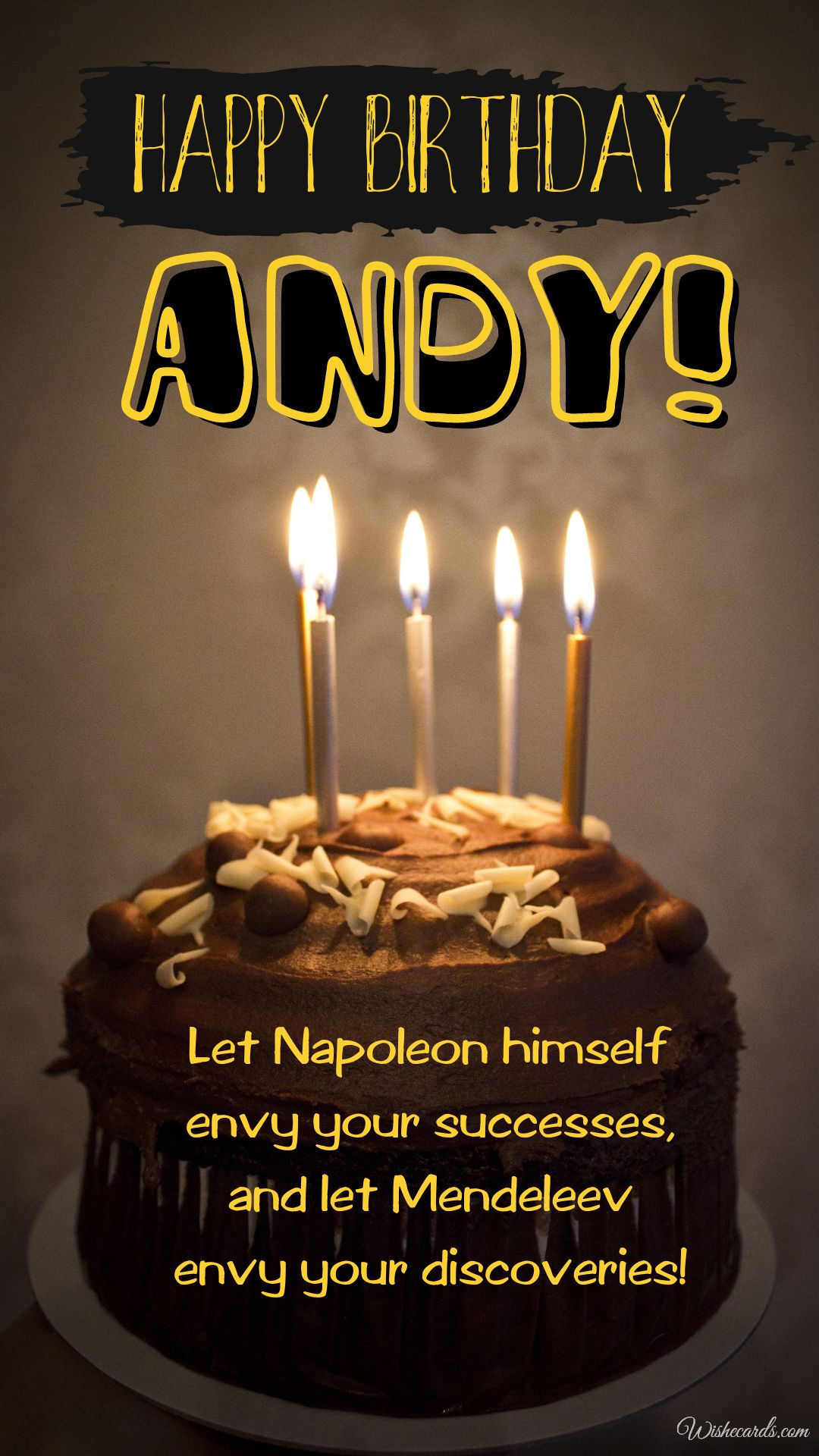 Happy Birthday Andy Cake Image
