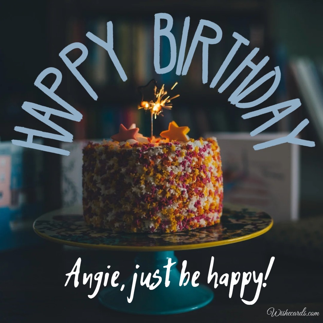 Happy Birthday Angie Cake Image