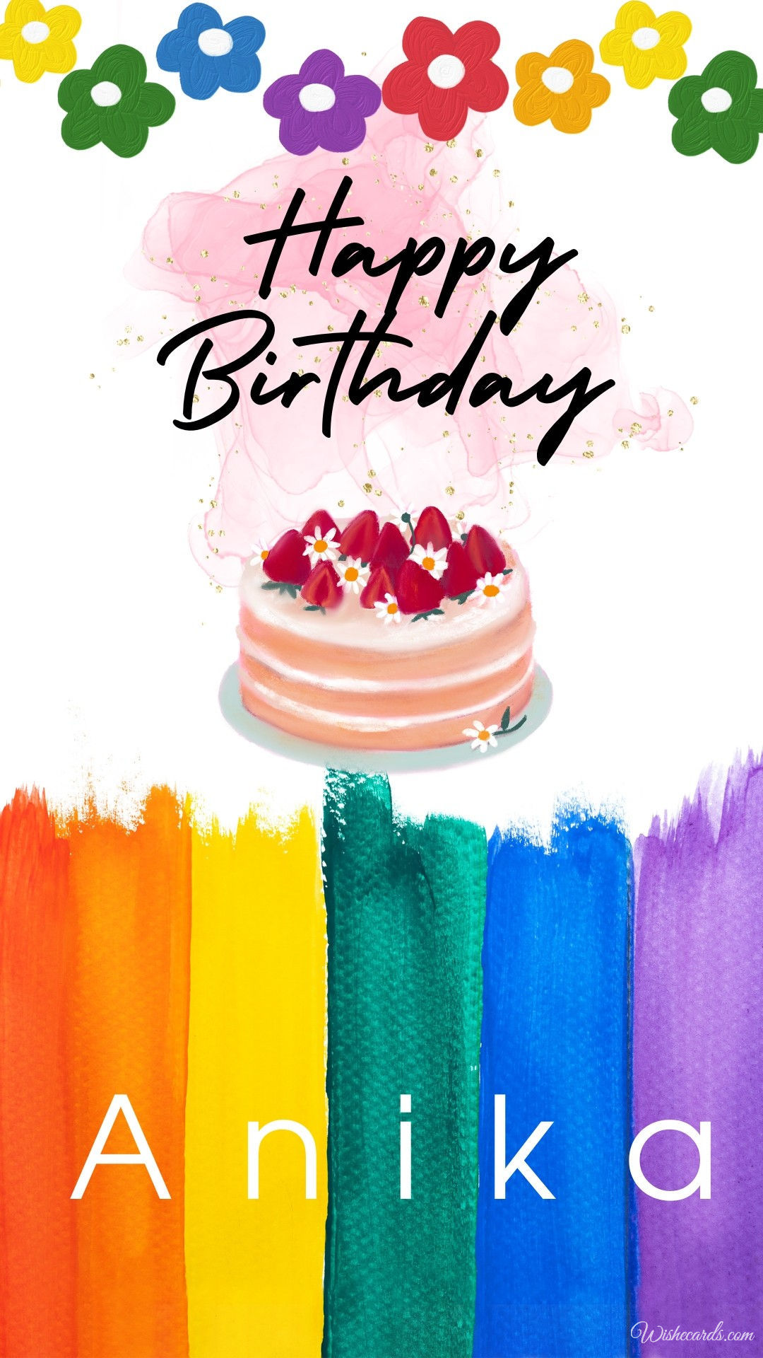 Happy Birthday Anika Cake Image
