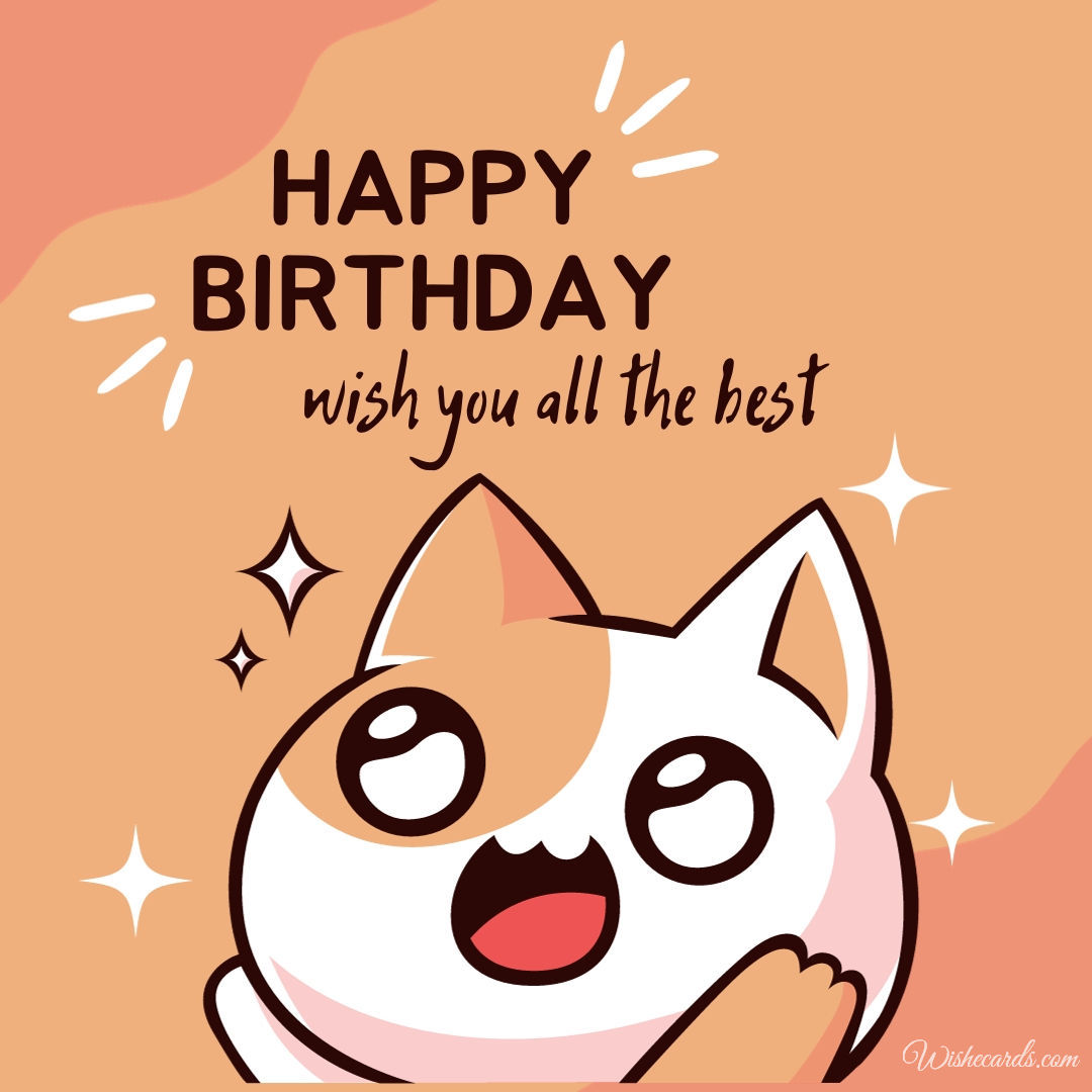 Anime Happy Birthday Cards and Greeting Gifs