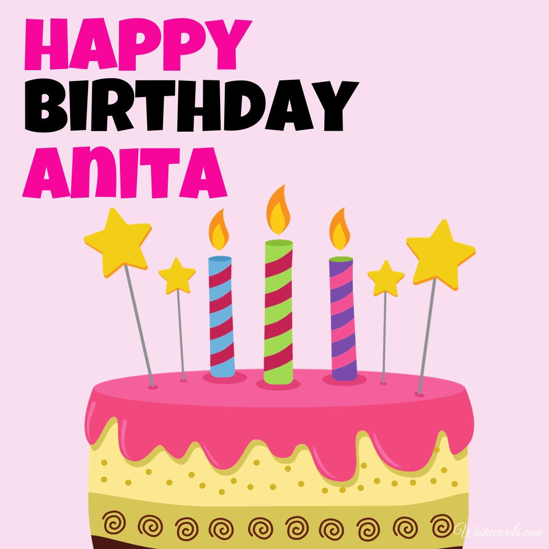 Happy Birthday Anita Cake Image
